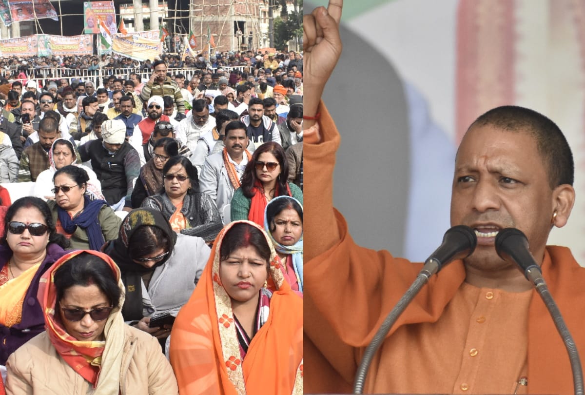 cm yogi adityanath gorakhpur rally live updates, yogi adityanath rally update, bjp rally live