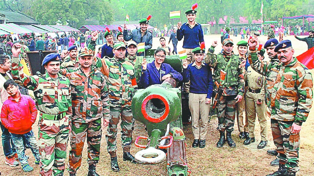 Seeing the strength of the army, awakened the spirit of patriotism