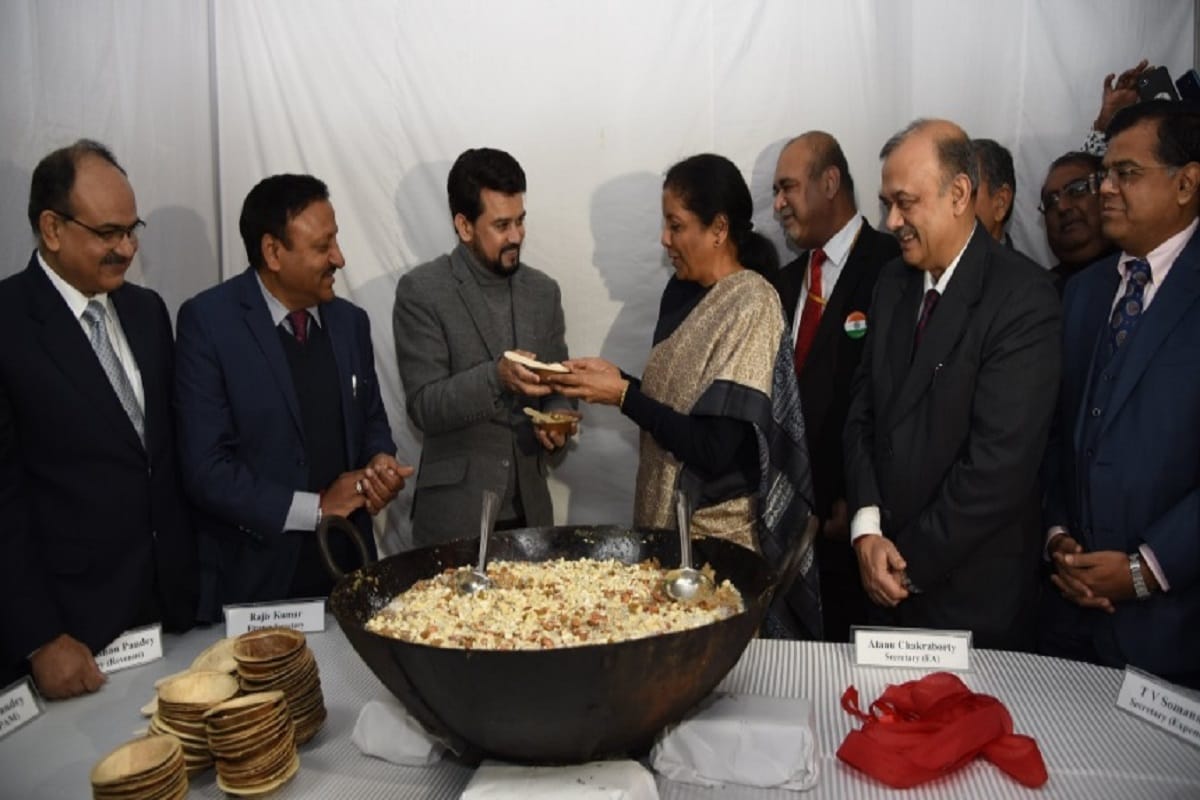 budget 2020: halwa ceremony at finance ministry marks the printing of budget document