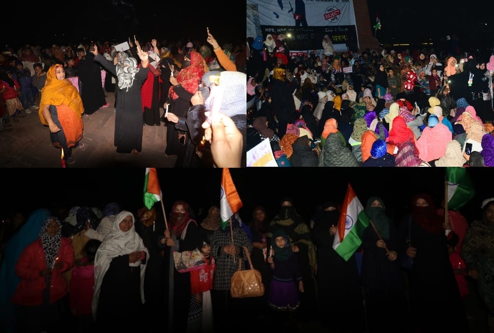 Women protest against CAA in Ghantaghar in Lucknow.