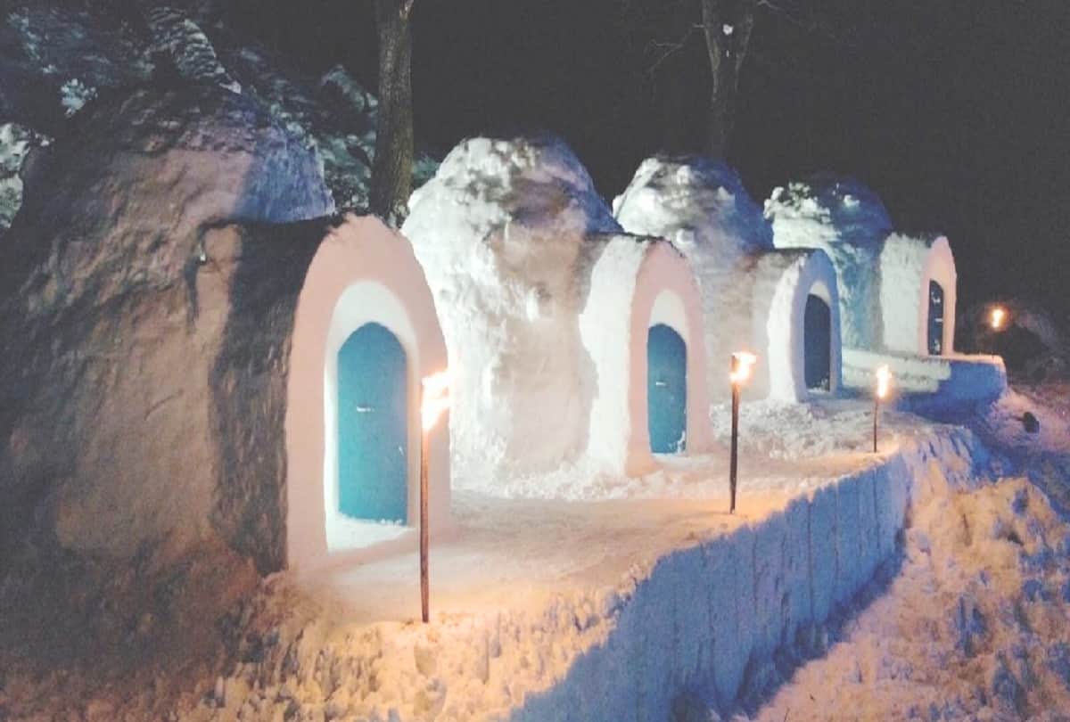 The igloo became a center of attraction at an altitude of nine thousand feet