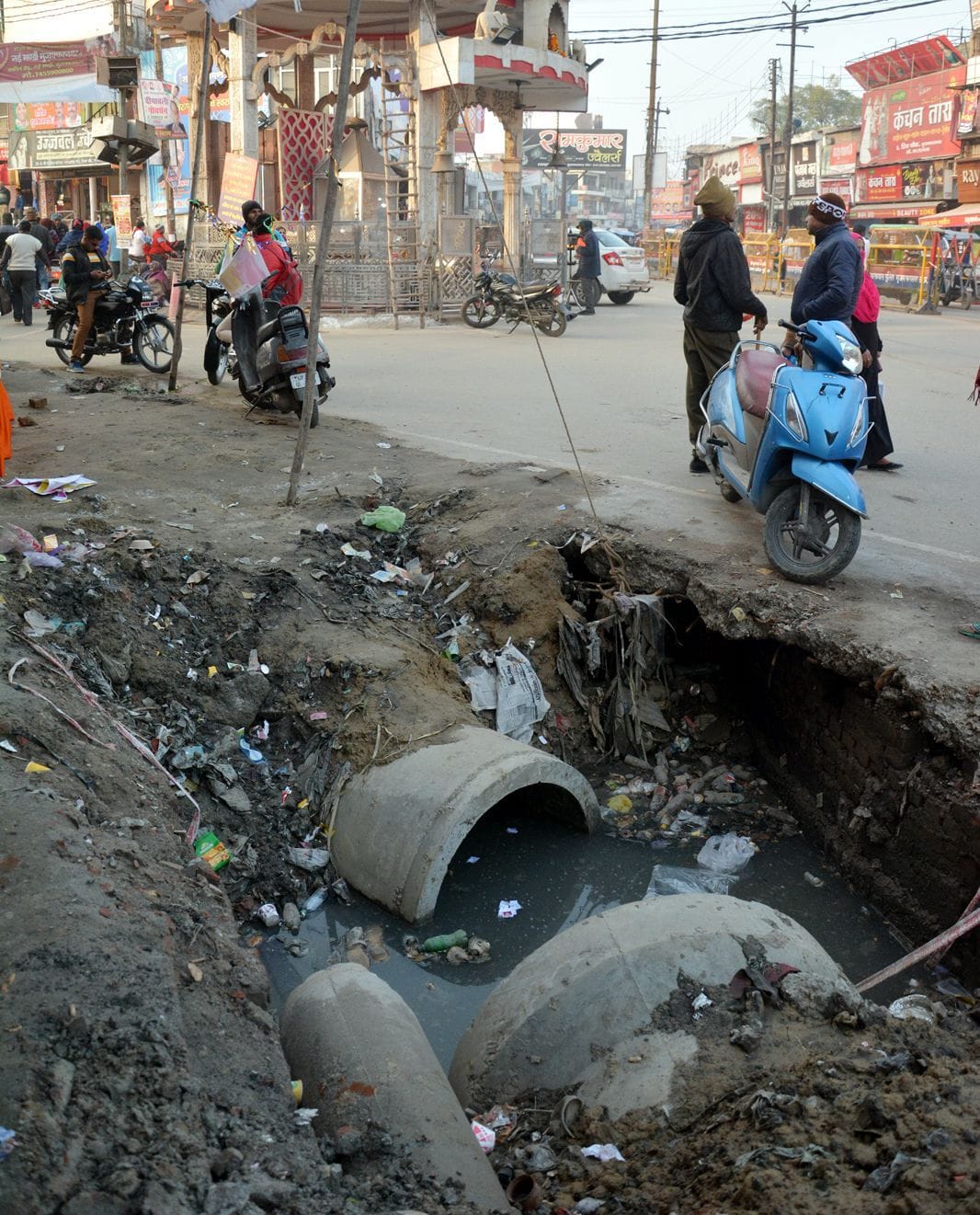 Sewer Construction on Roorkee Road