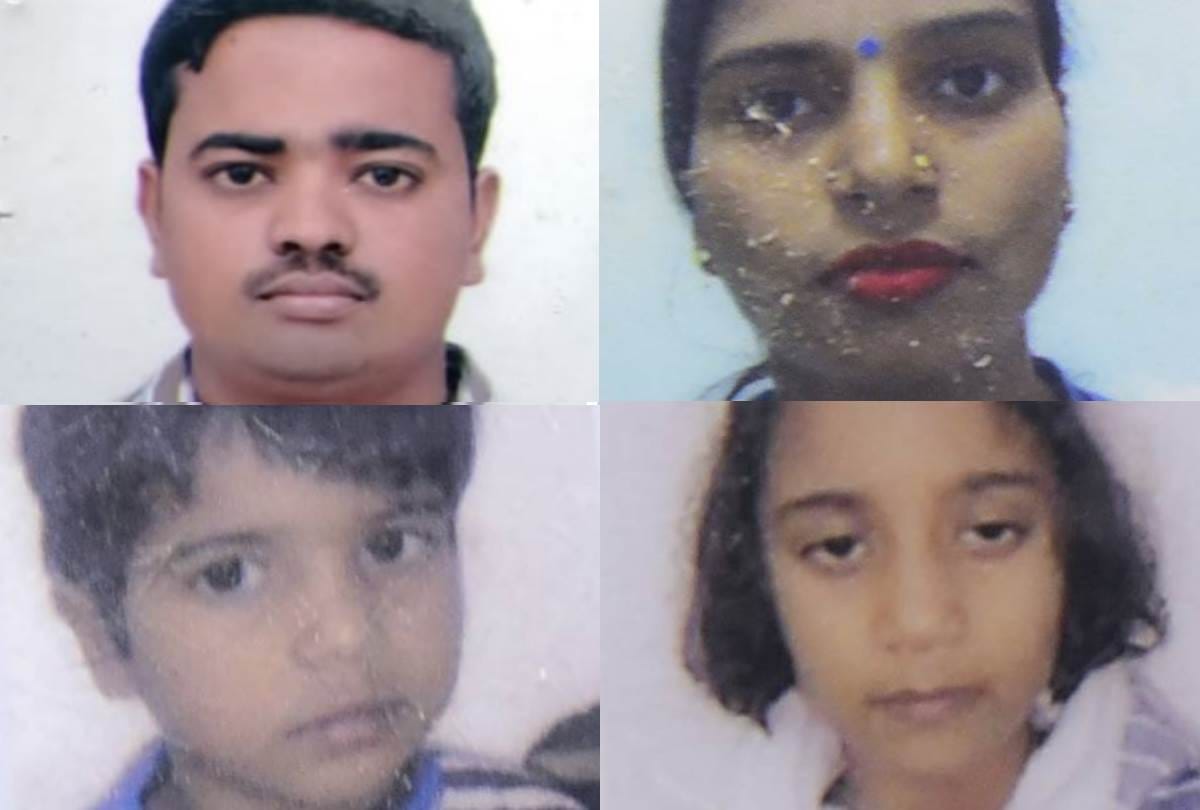 cremation of four bodies together in lucknow