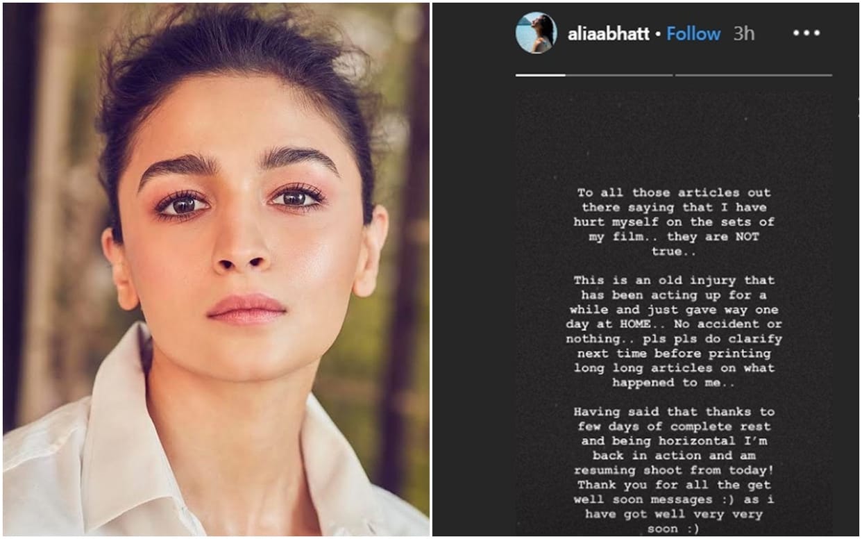Alia Bhatt Injured During Gangubai Kathiawadi Shooting, Here Is The Truth Behind This