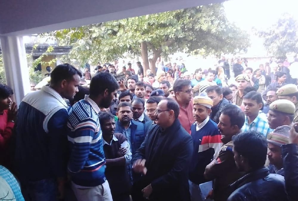 A student died when an almira falls on her in Ambedkarnagar.