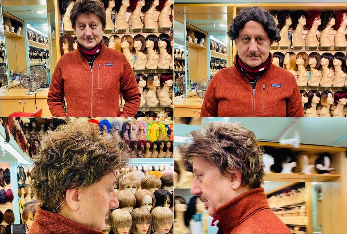 Anupam Kher Viral Photos and Videos on instagram with Wig