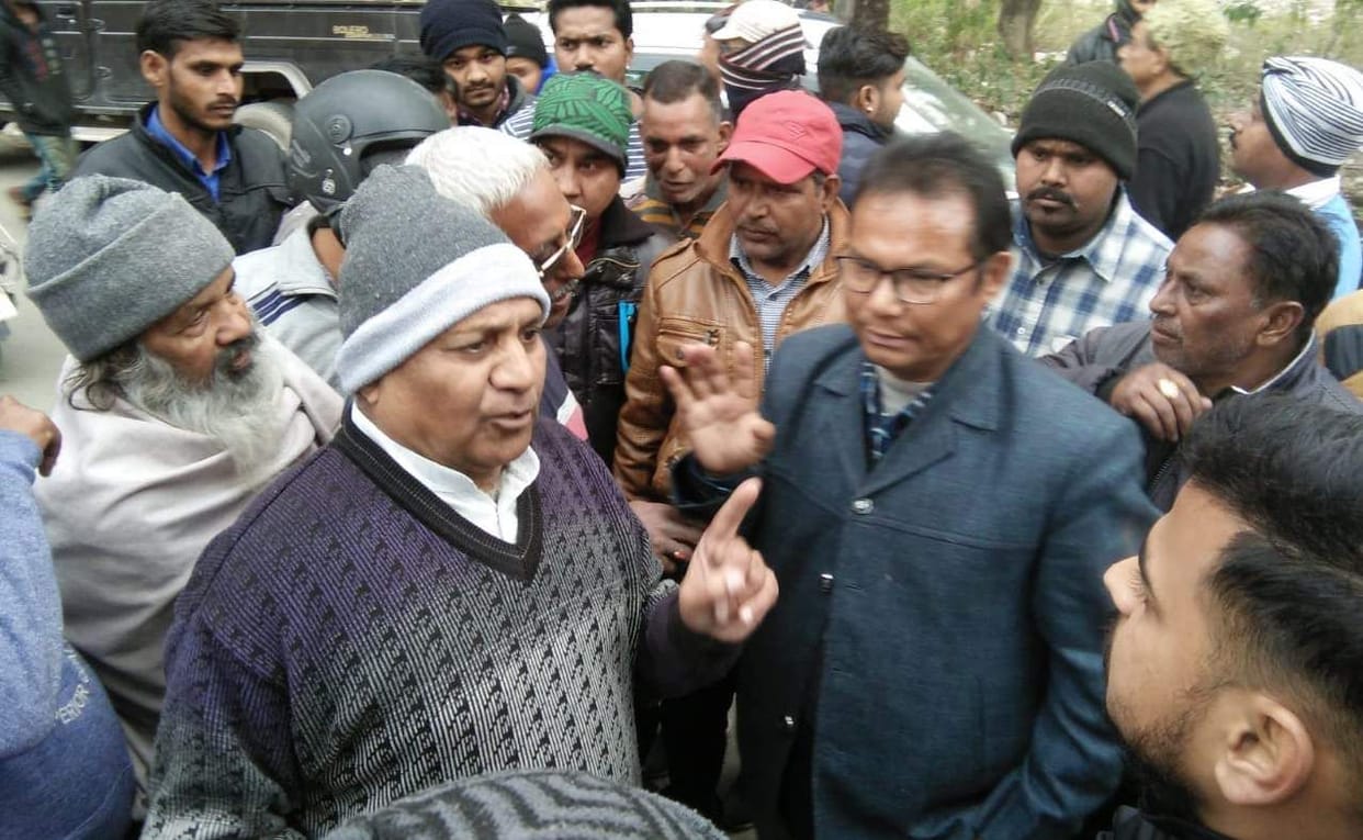 Clashes between corporation personnel and people who have removed encroachment