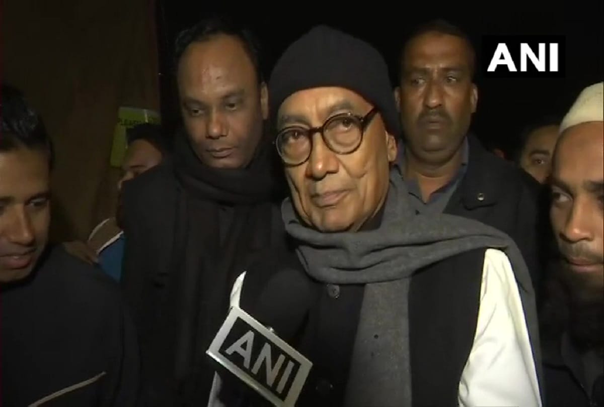 digvijay singh meet protesters at shaheen bagh