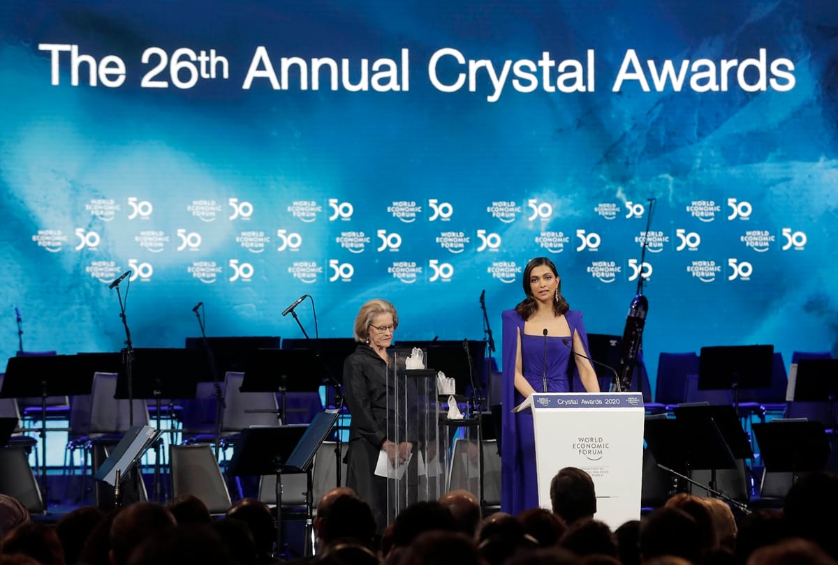 Deepika Padukone receives Crystal Award at Davos talks about depression video is viral