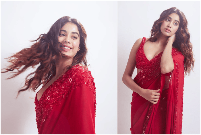 Bollywood actresses in red saree hot look here see photos