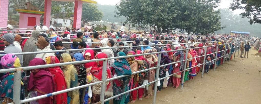 the crowd reached maa bhadrkali mandir  in the maagh second month