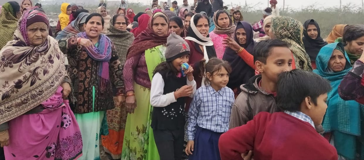 protest against dumping ground