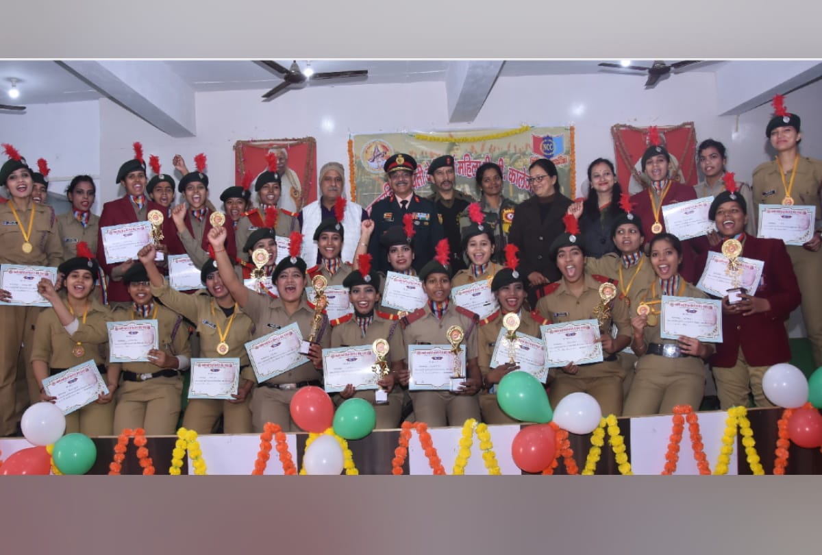 NCC Cadets Honor Ceremony orgnised in Chandrakanti Ramavati Devi Arya Women's PG College gorakhpur