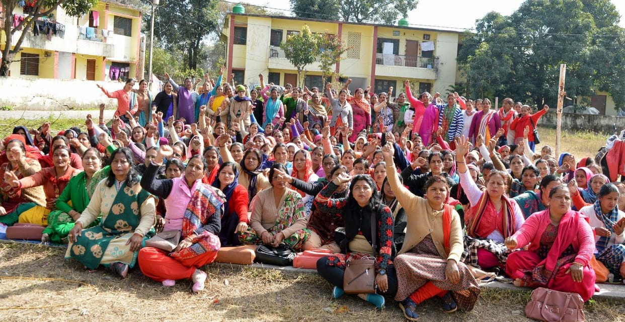 Government is ignoring the demand of Anganwadi workers