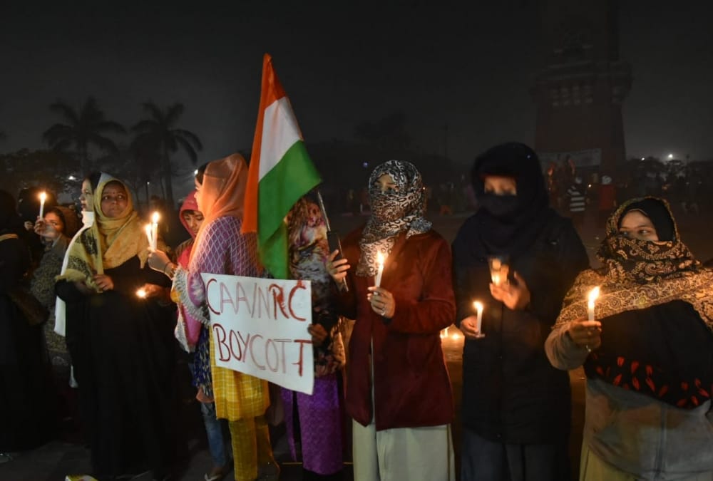 Pics of protest near Ghanta Ghar in Lucknow.