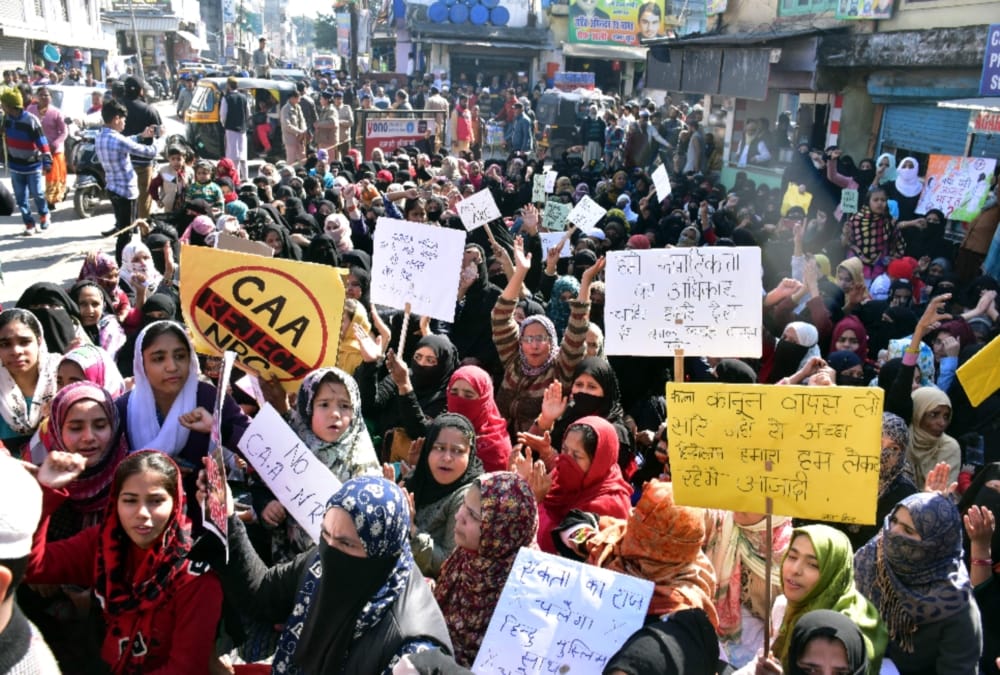 Caa protest like Shaheen bagh in haldwani uttarakhand by muslim Women