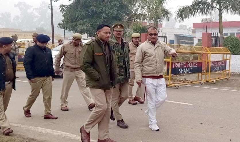 SP inspected the police line