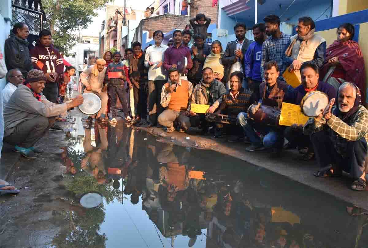 Sewer water filled outside homes