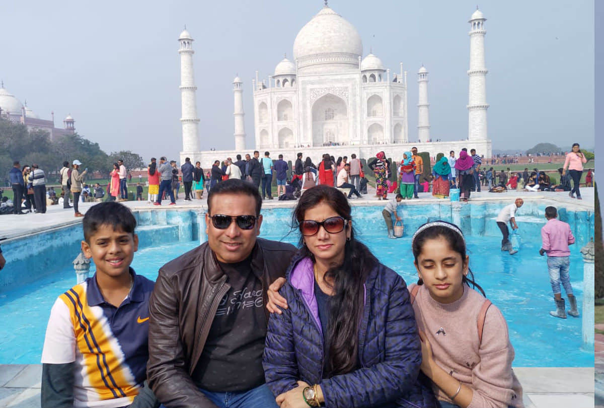 Former Indian Cricketer VVS Laxman Visits Taj Mahal With Family
