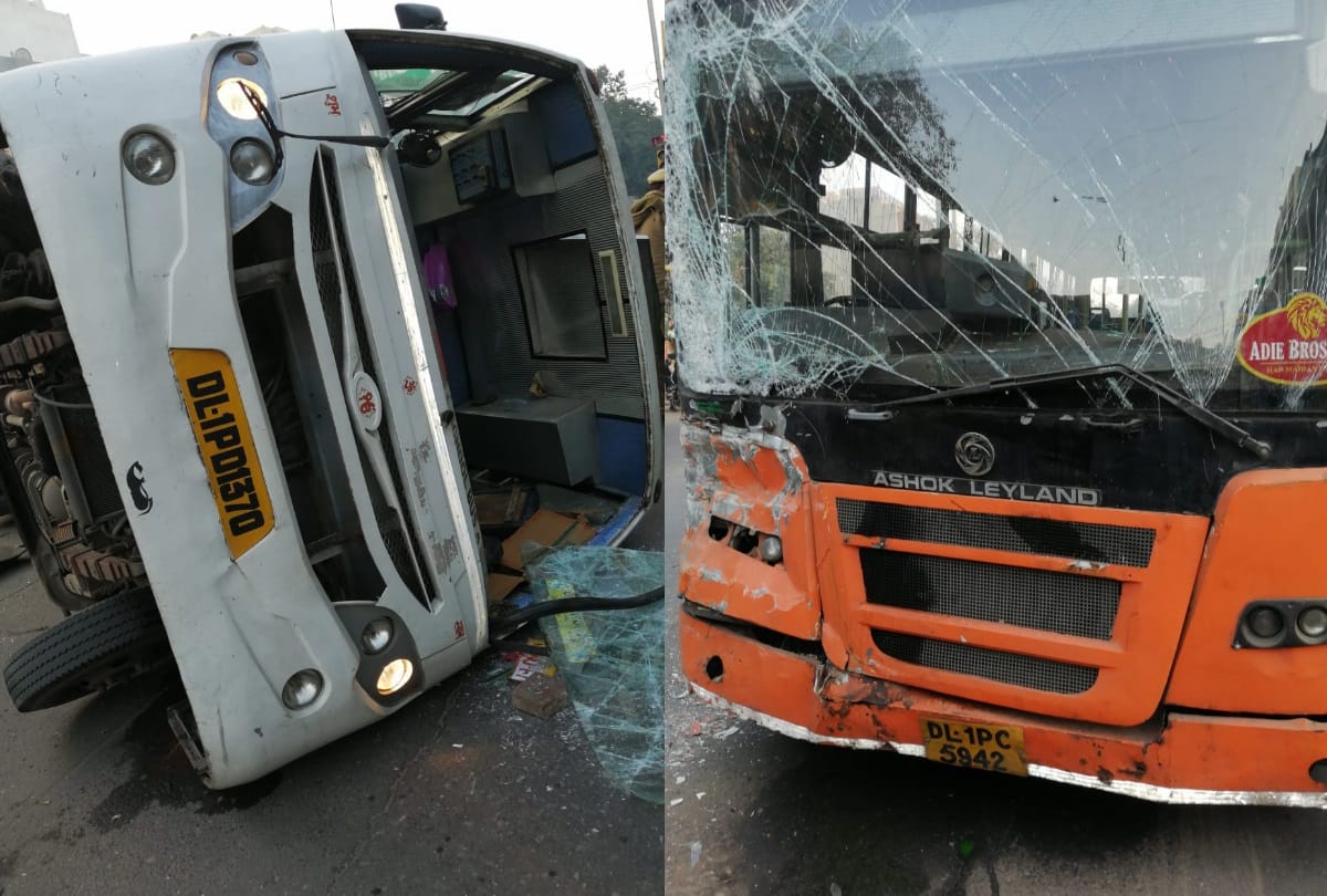 Delhi Bus Accident News: 6 students injured school bus collides cluster bus in Naraina delhi
