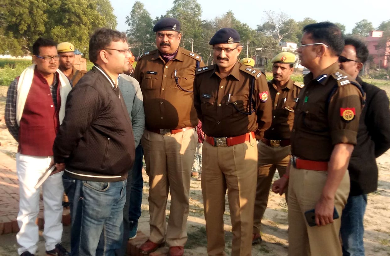 DIG and SP inspect Gopalpur Gangaghat