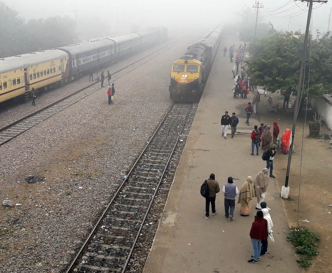 Passenger train cut vacuum pipe