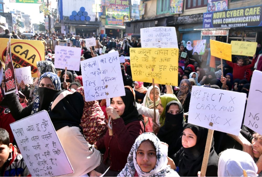 Muslim Women Protest against Caa Whole Night Like Shaheen bagh in haldwani