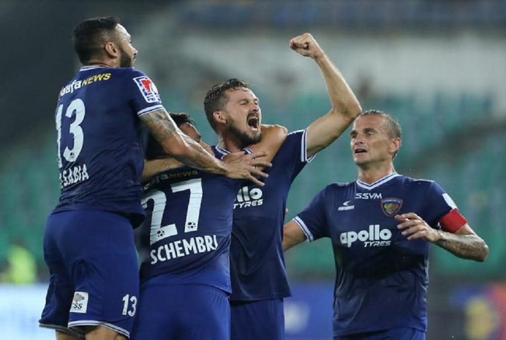 isl: valaskis double goal help chennaiyin win over jamshedpur fc by 4-1