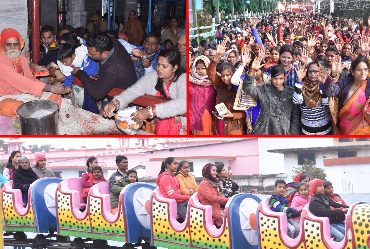 khichdi mela continue in gorakhnath mandir gorakhpur, weather change cool to hot