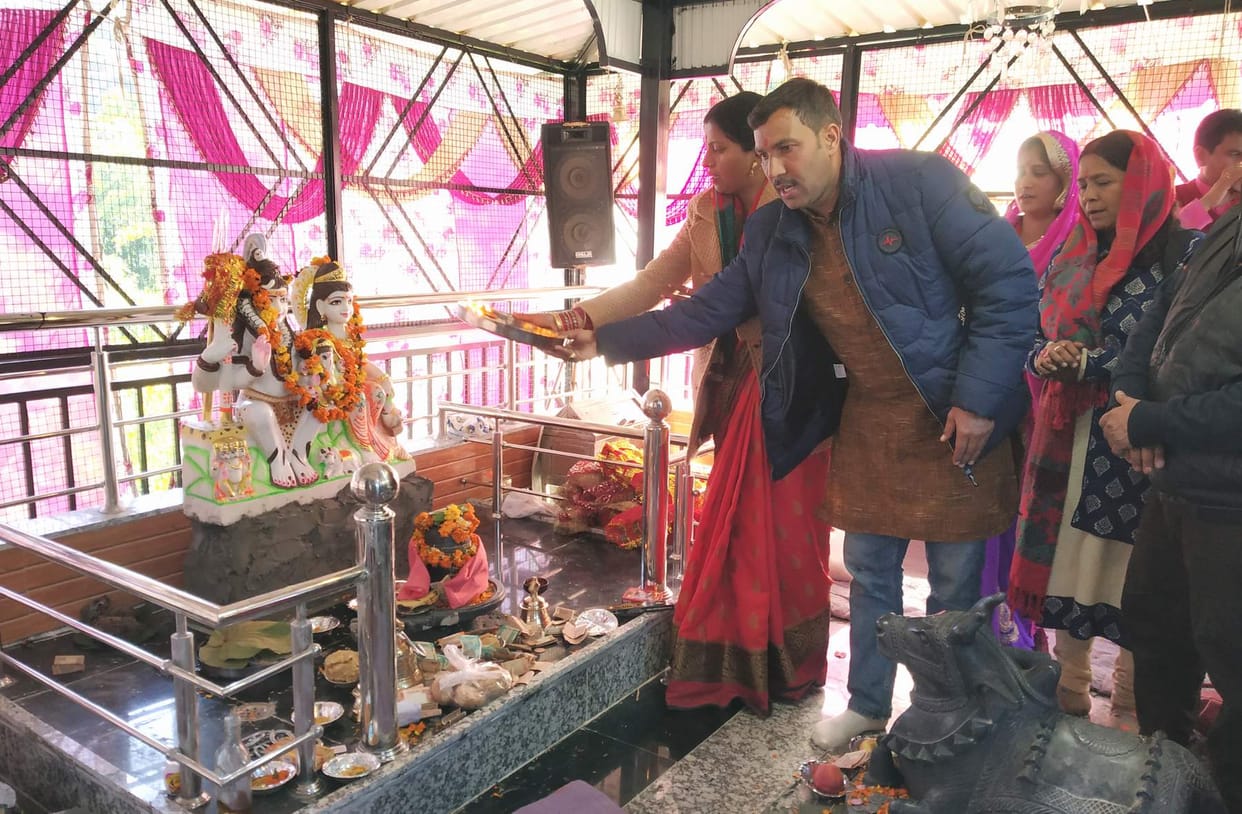 Lord Shiva idol installed in newly built temple