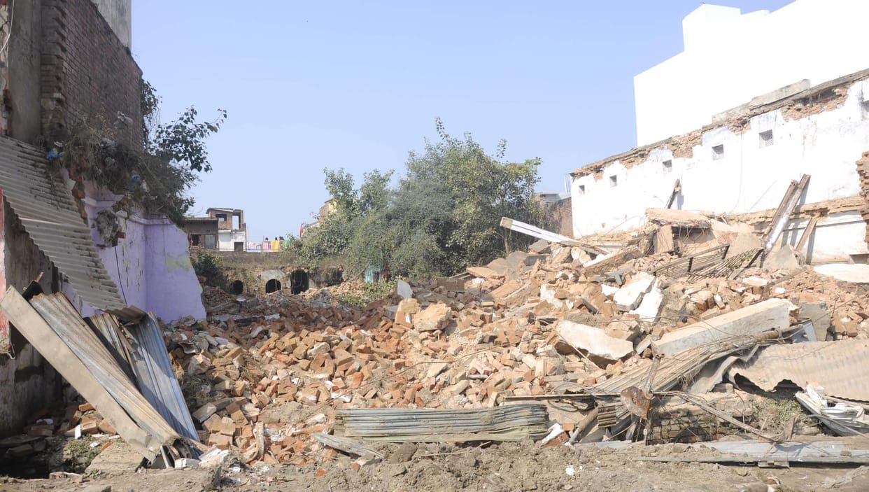 Overnight Arya Samaj school building collapsed