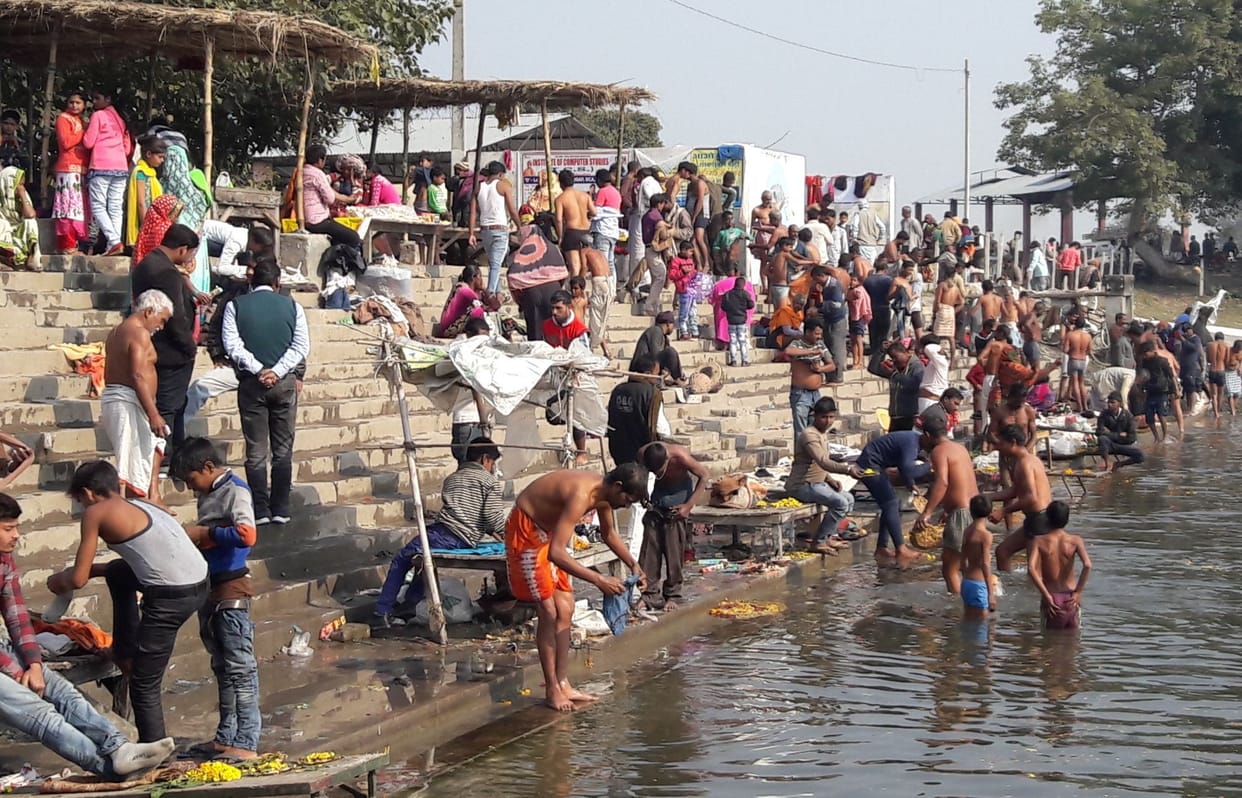 One lakh devotees took a dip on Mauni Amavasya