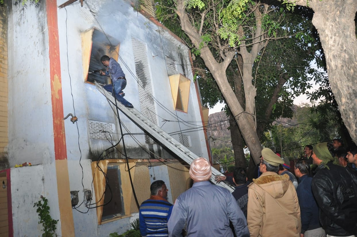 fire accident in senior assistent house