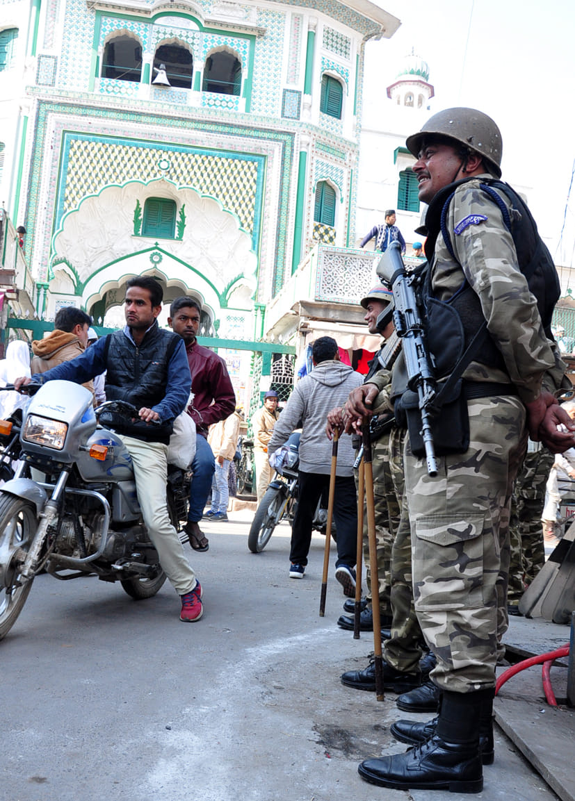 Prayer was offered in strict protection