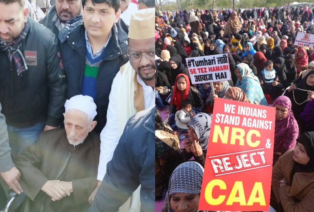 Kalbe Sadiq joins protest against CAAin Lucknow.