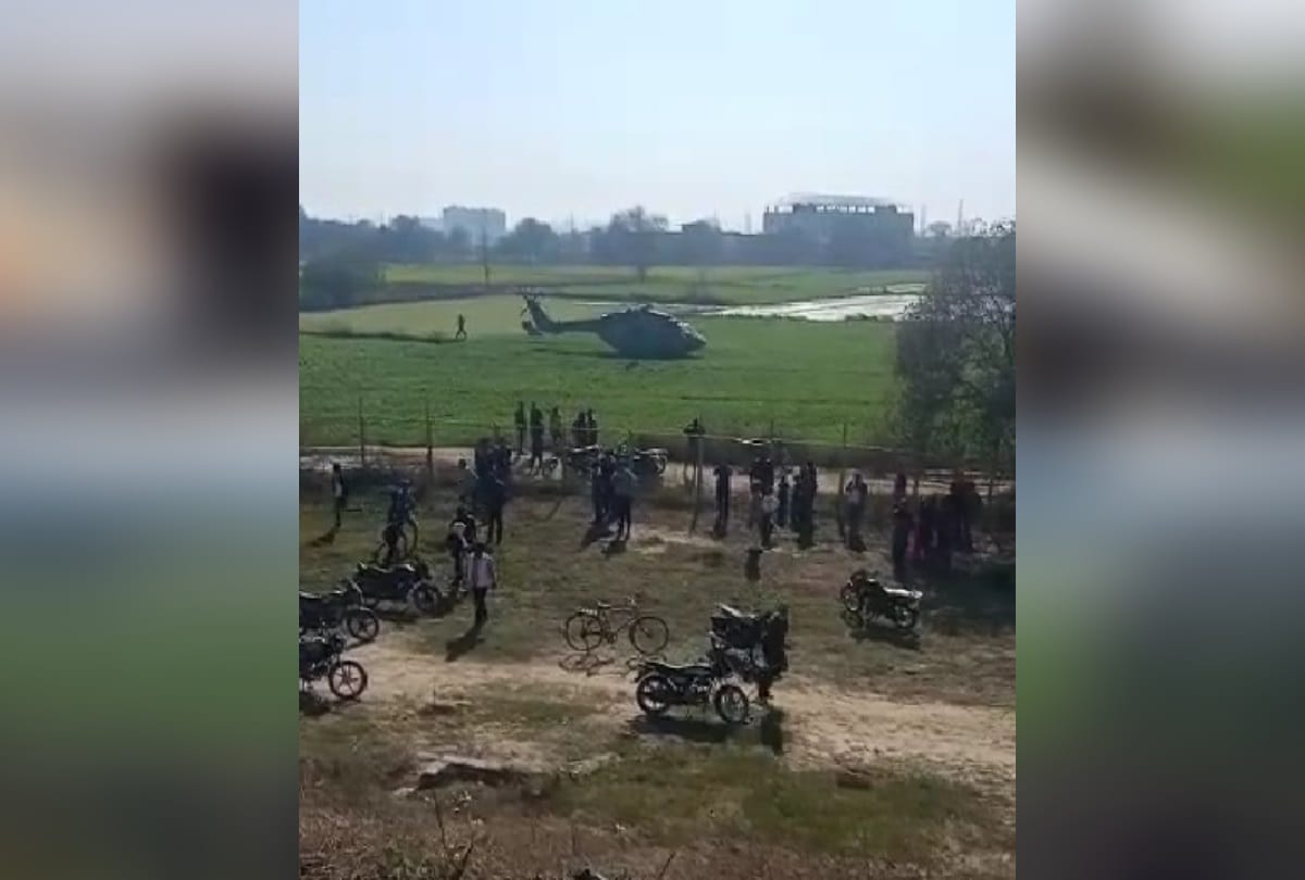 ghaziabad what is emergency landing aircraft chopper land in field who came to rescue
