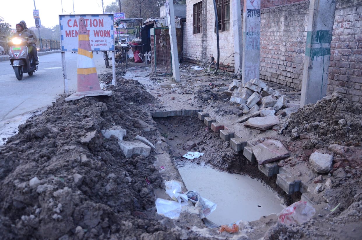 water supply, line, leak, 250 landfill