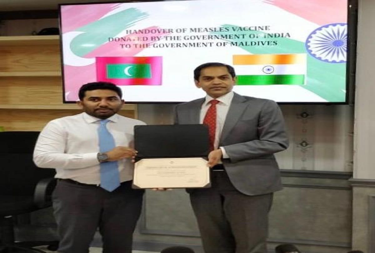 India sent 30,000 doses of measles vaccine to Maldives