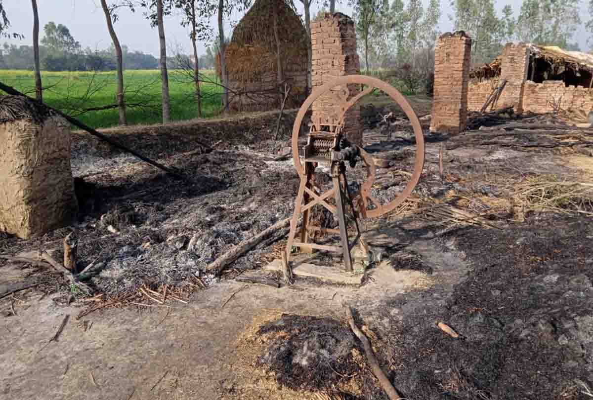 man burnt alive in his hut