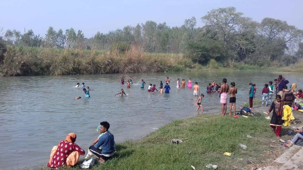 A dip of faith at the confluence