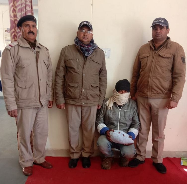 One arrested with 1.68 kg hashish