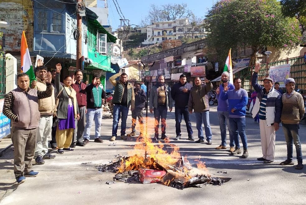 Congressmen burnt effigy of state government and MLA