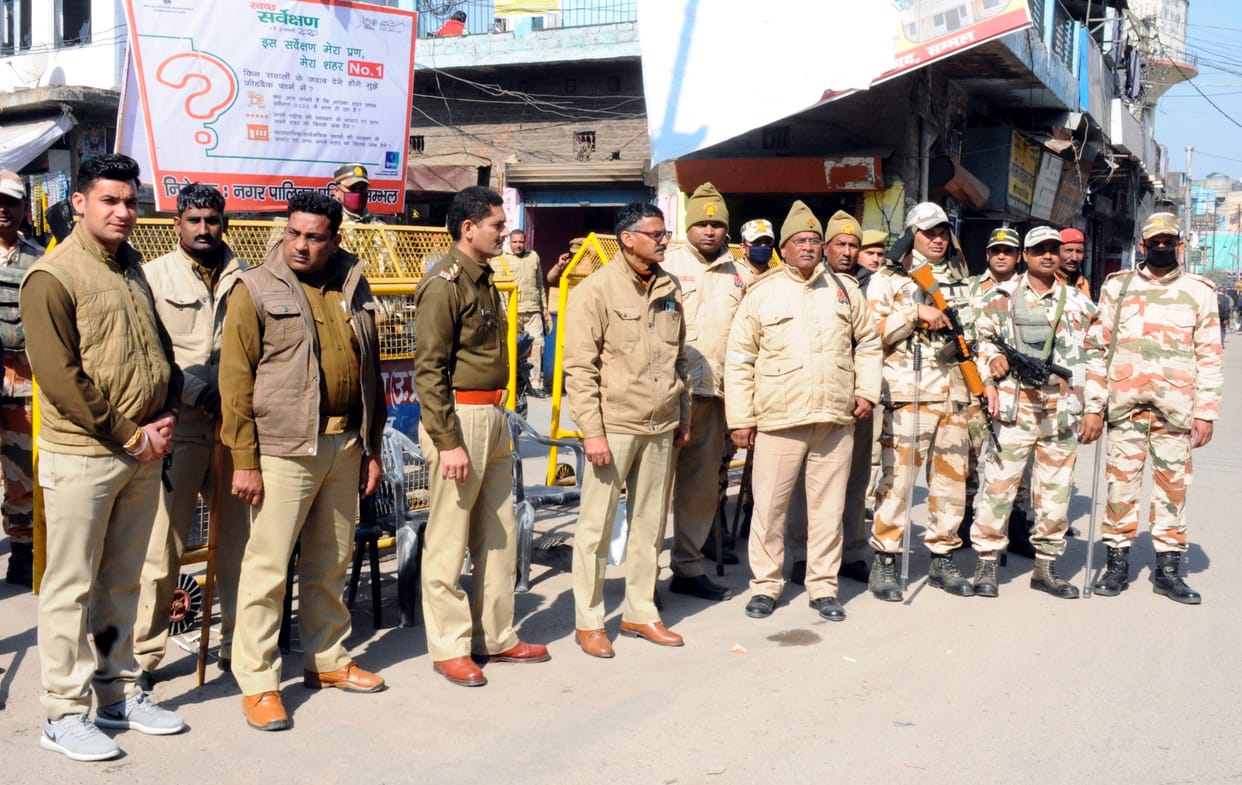 police alert in sambhal on juma