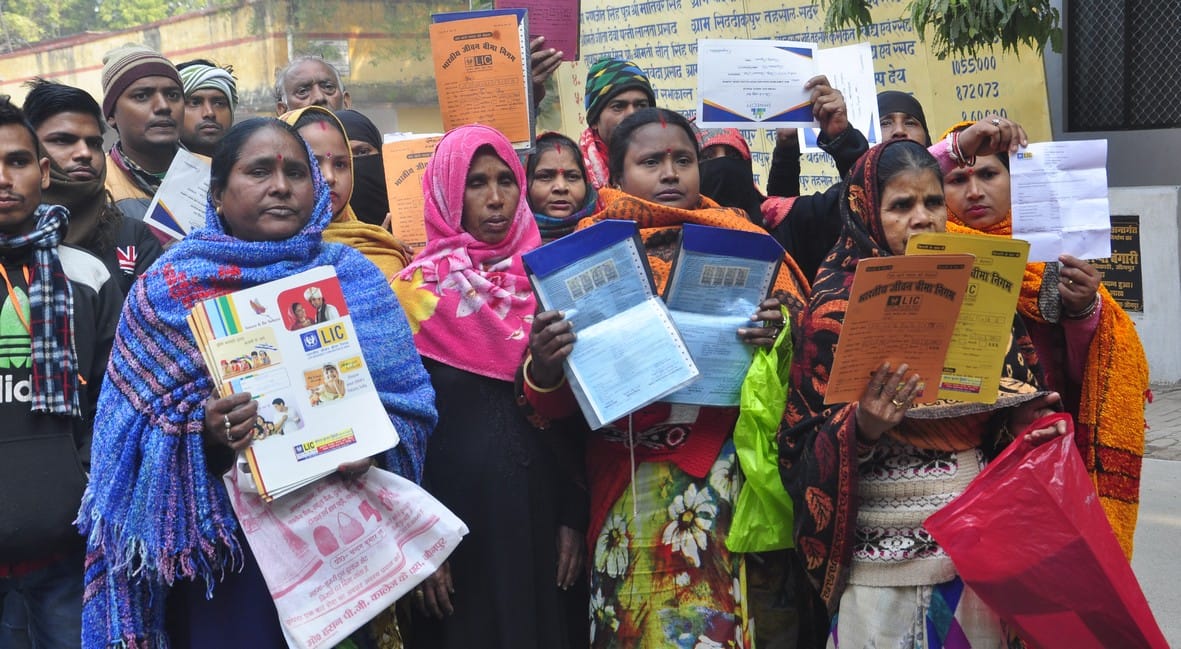 women demonstrated at SP office