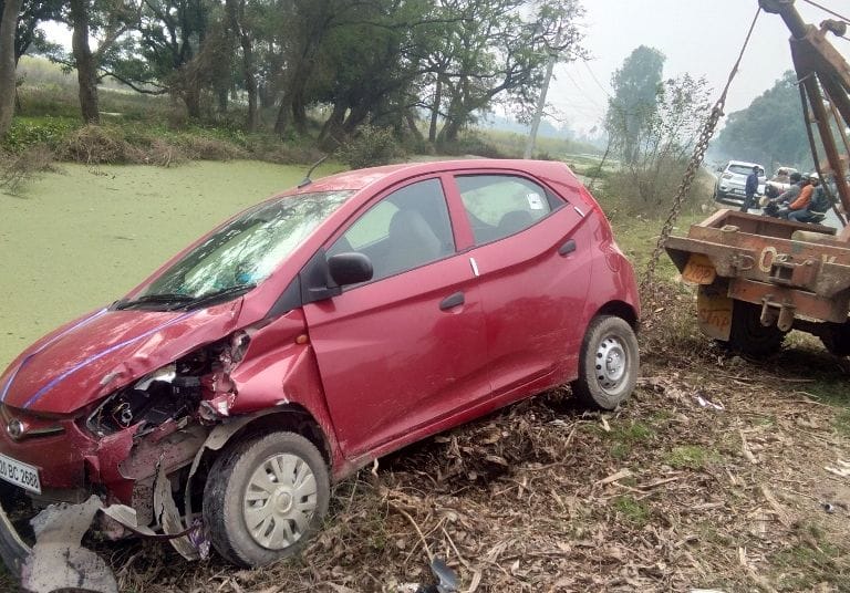 Car-bike collision, one injured