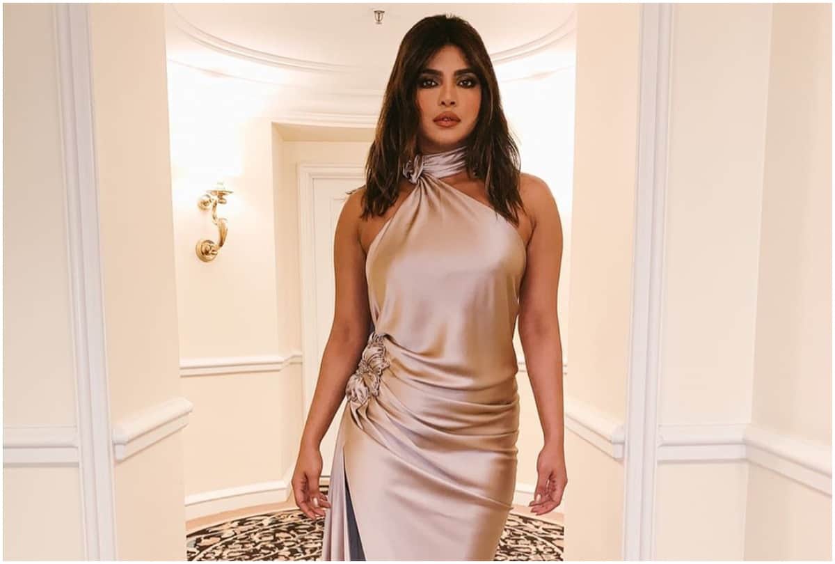 grammy 2020: priyanka chopra pre grammy party look in satin gown