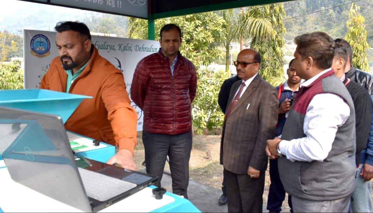 Organic waste management machine installed in school
