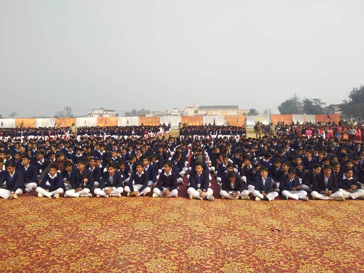 republic day 2020 rss chief mohan bhagwat flag hoisting in Gorakhpur, three colors of national flag
