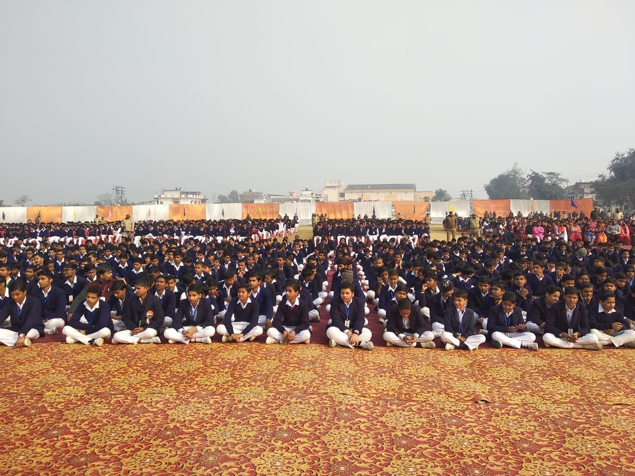 republic day 2020 rss chief mohan bhagwat flag hoisting in Gorakhpur, three colors of national flag