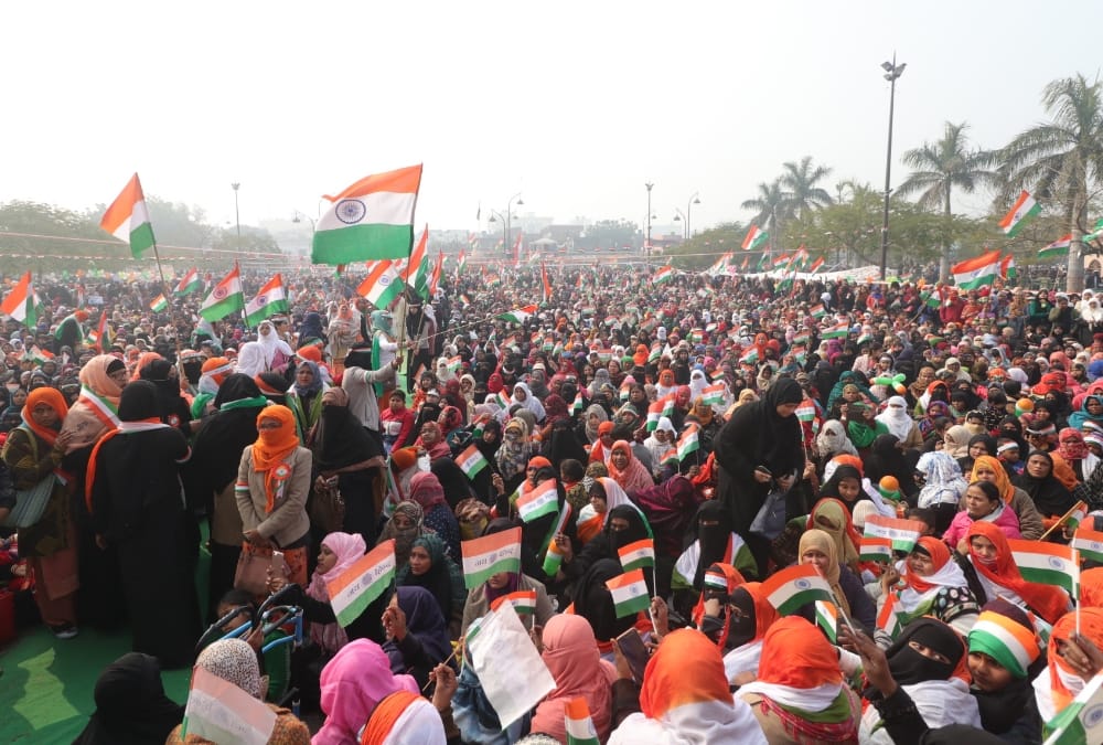 Women protesting against CAA celebrated Republic Day.